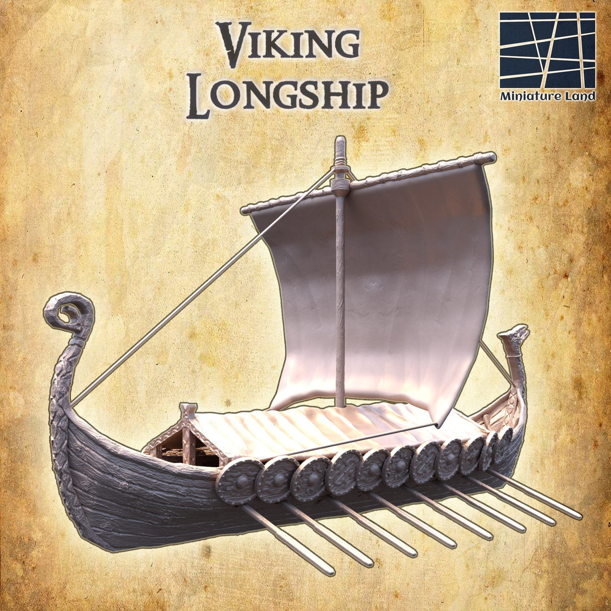 Tabletop Terrain Building Viking Longship