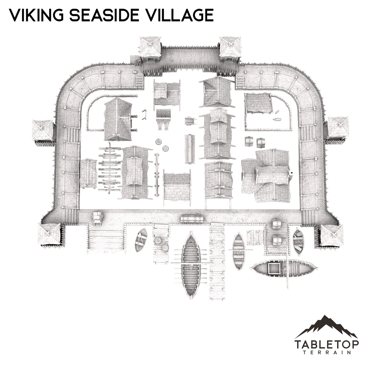 Tabletop Terrain Building Viking Seaside Village