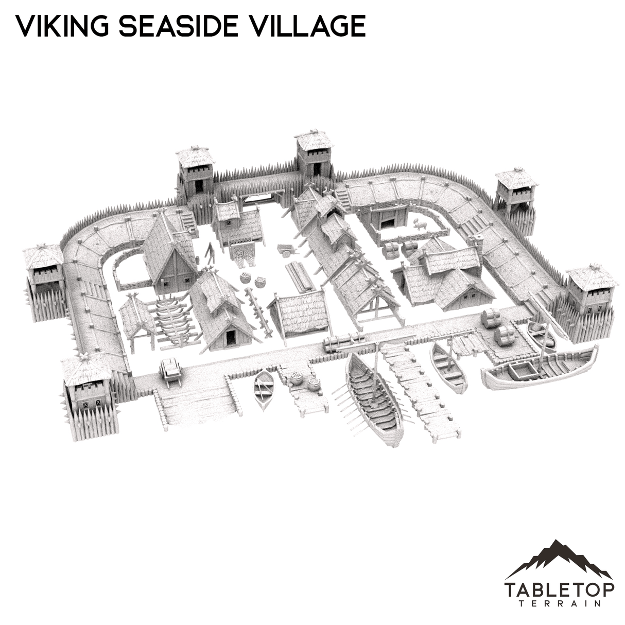 Tabletop Terrain Building Viking Seaside Village