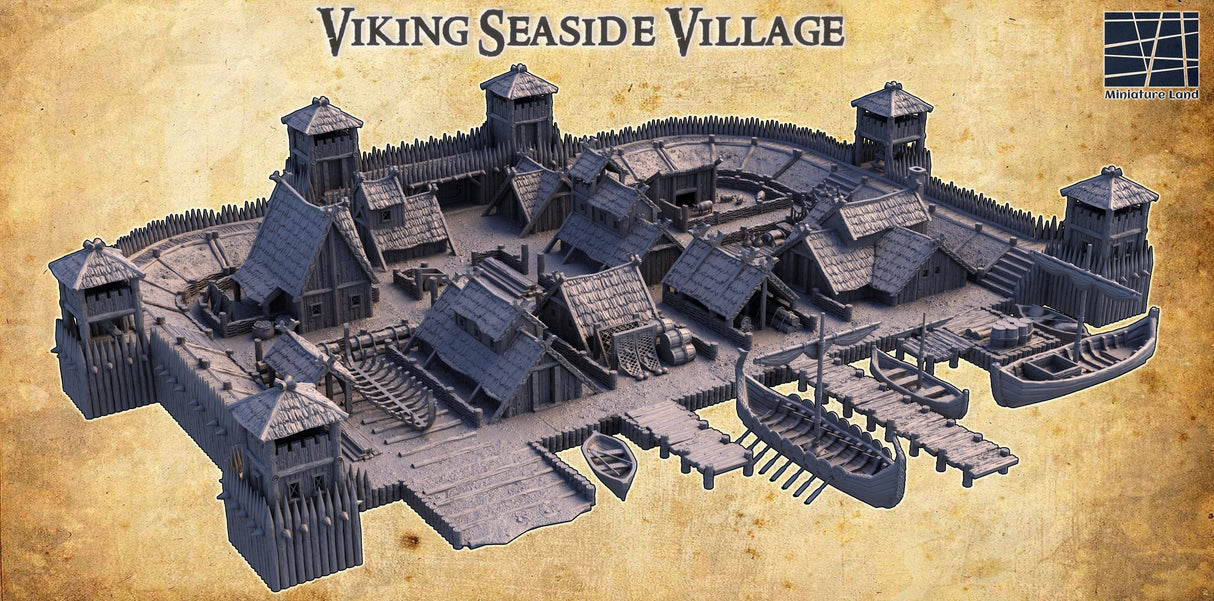 Tabletop Terrain Building Viking Seaside Village