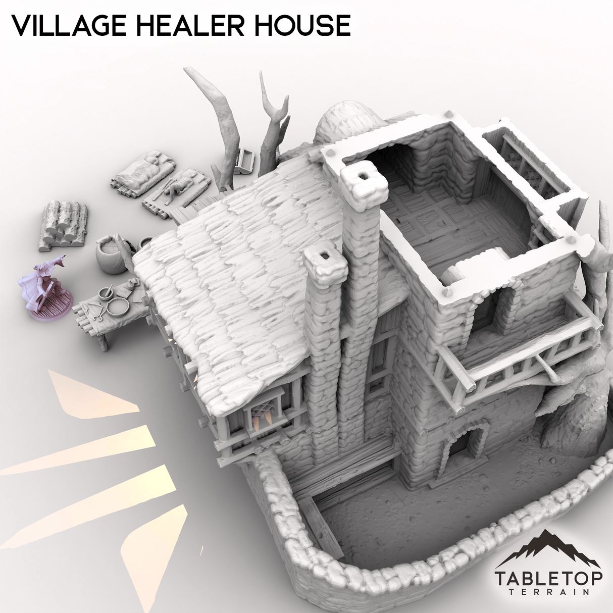 Tabletop Terrain Building Village Healer House