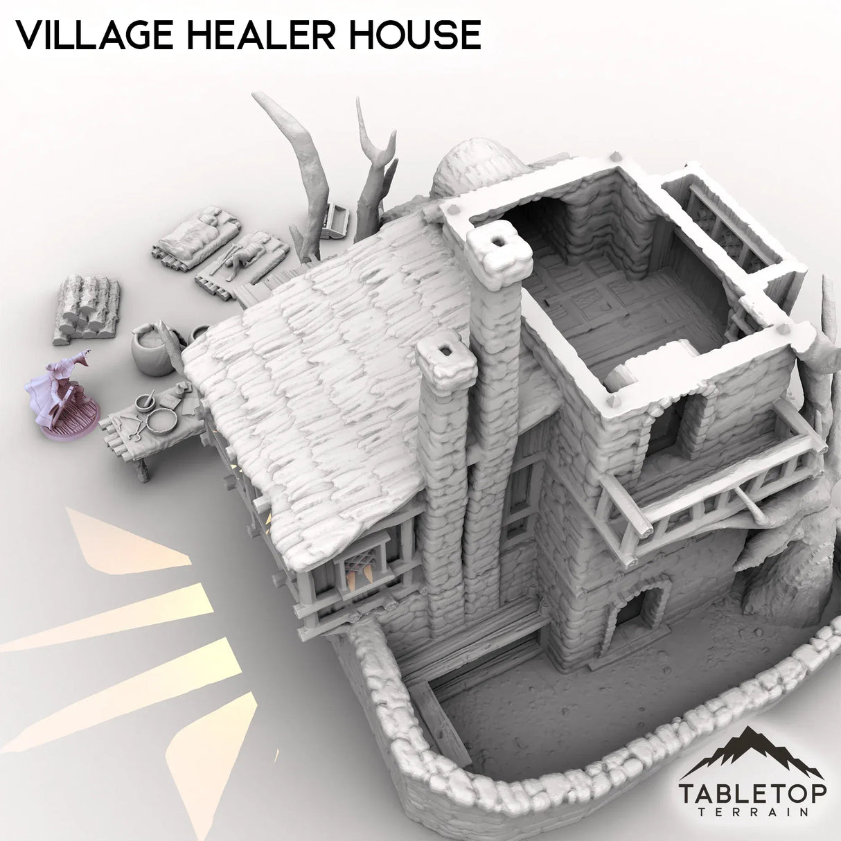 Tabletop Terrain Building Village Healer House