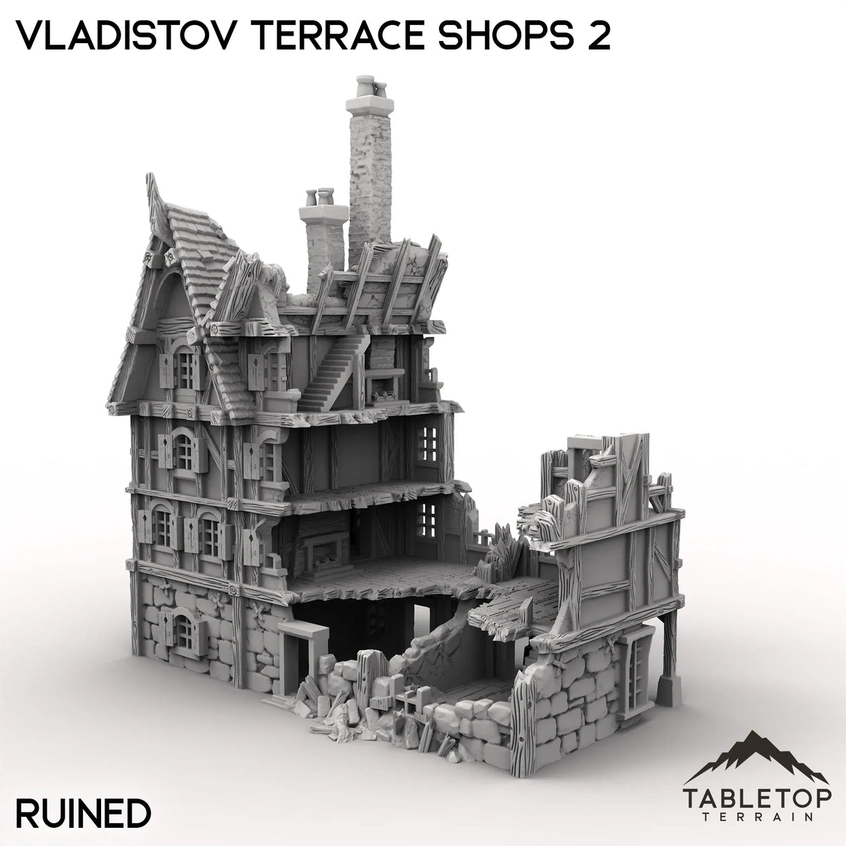 Tabletop Terrain Building Vladistov Terrace Shops 2
