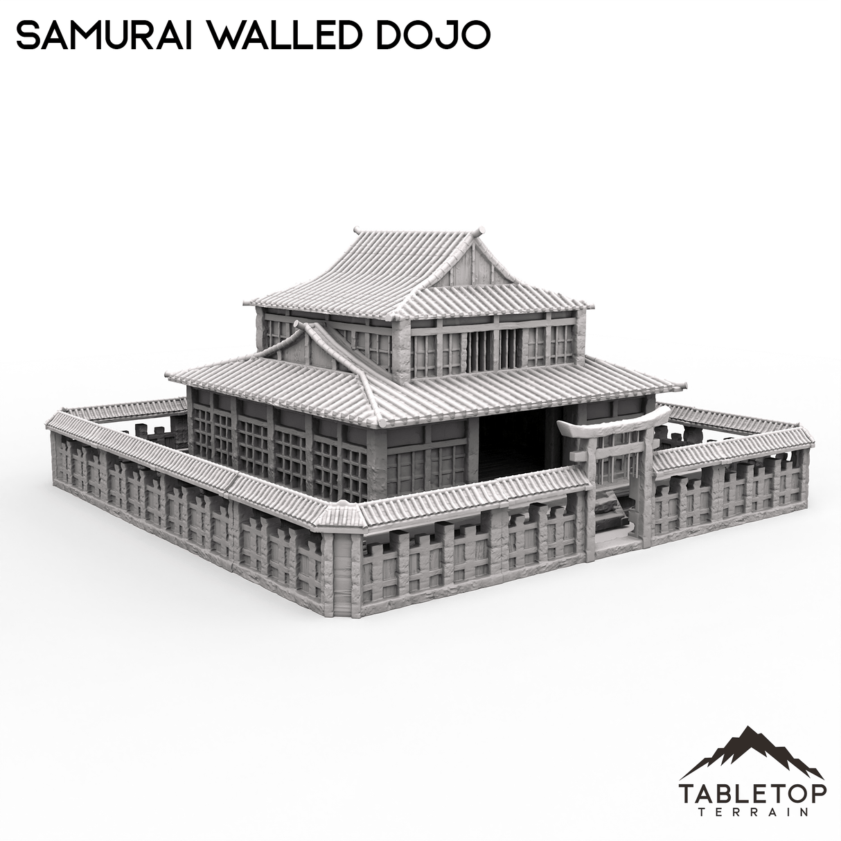 Tabletop Terrain Building Walled Samurai Dojo