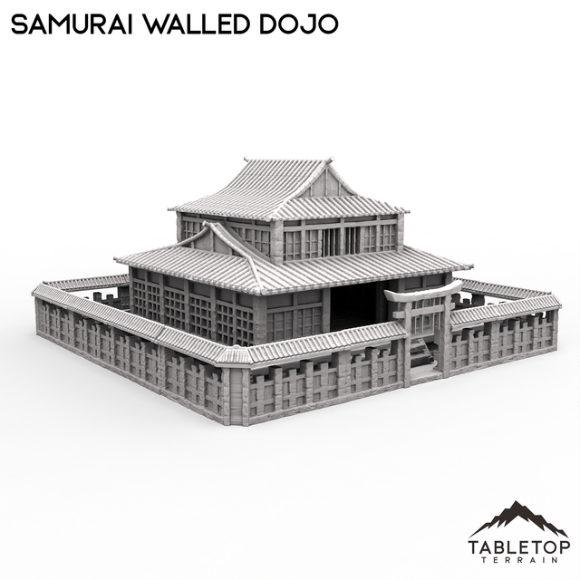 Tabletop Terrain Building Walled Samurai Dojo
