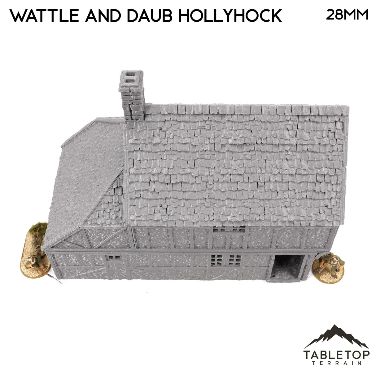 Tabletop Terrain Building Wattle and Daub Hollyhock Cottage -Country & King- Fantasy Historical Building