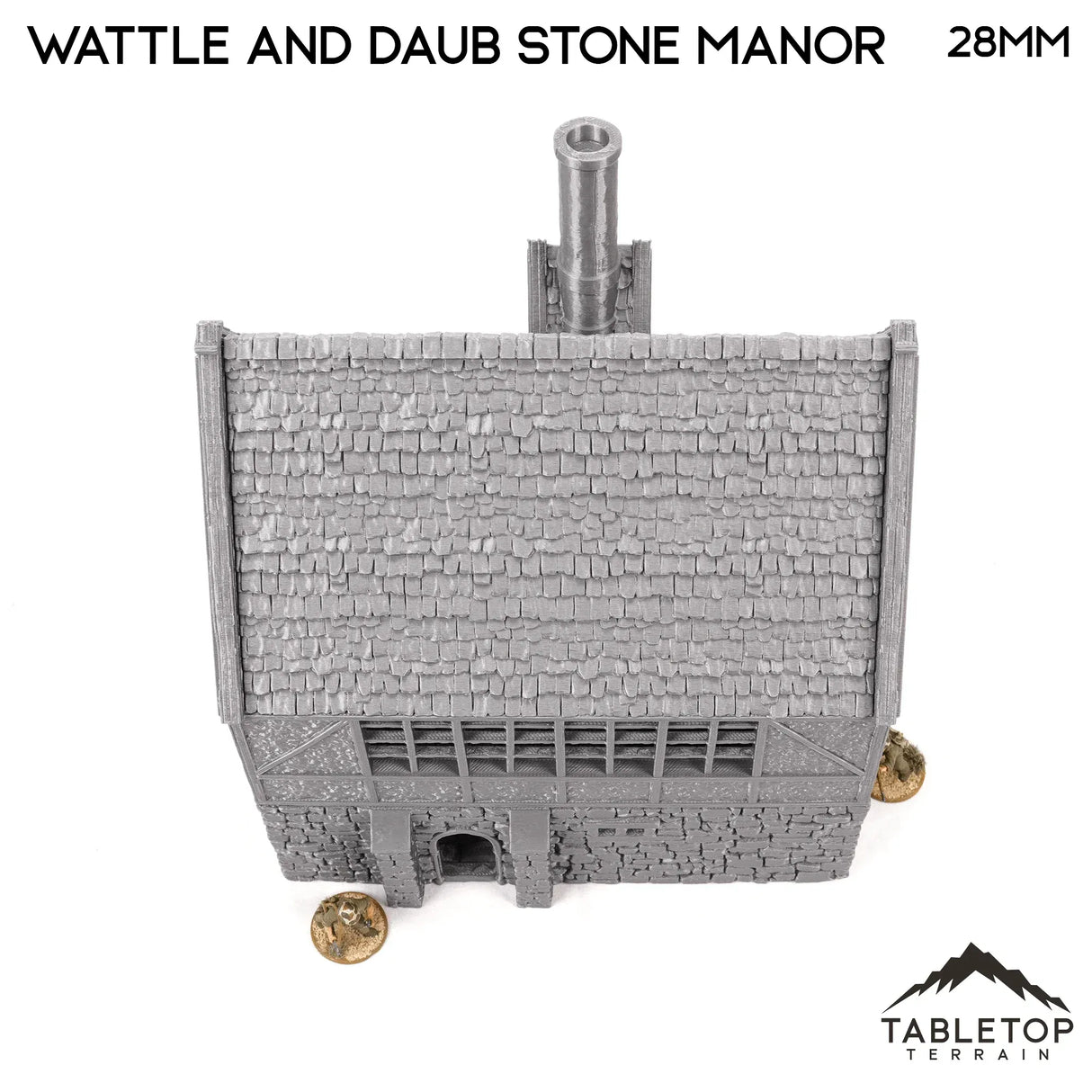 Tabletop Terrain Building Wattle and Daub Stone Manor - Country & King - Fantasy Historical Building