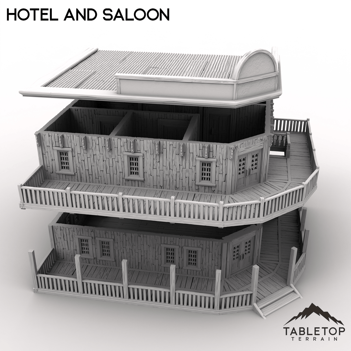 Tabletop Terrain Building Western Hotel and Saloon
