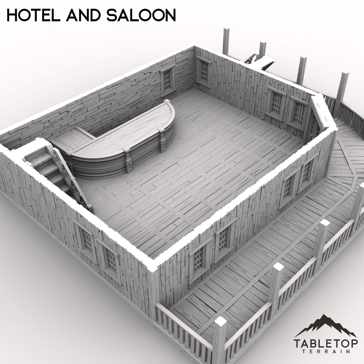 Tabletop Terrain Building Western Hotel and Saloon