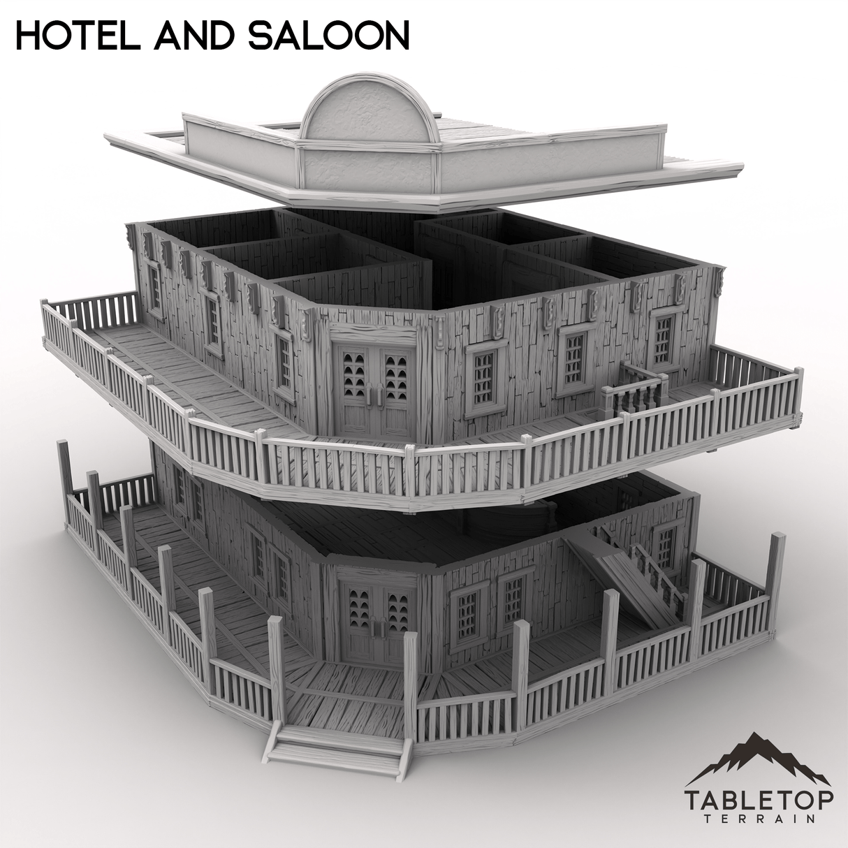 Tabletop Terrain Building Western Hotel and Saloon