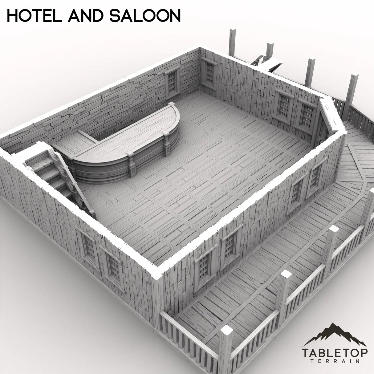 Tabletop Terrain Building Western Hotel and Saloon