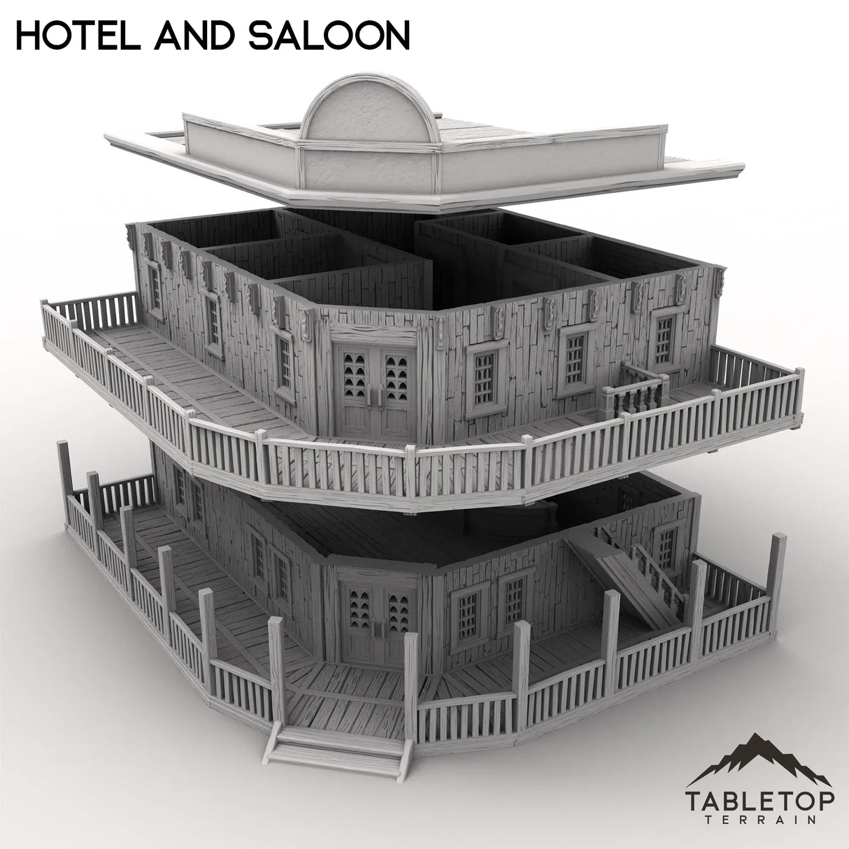 Tabletop Terrain Building Western Hotel and Saloon