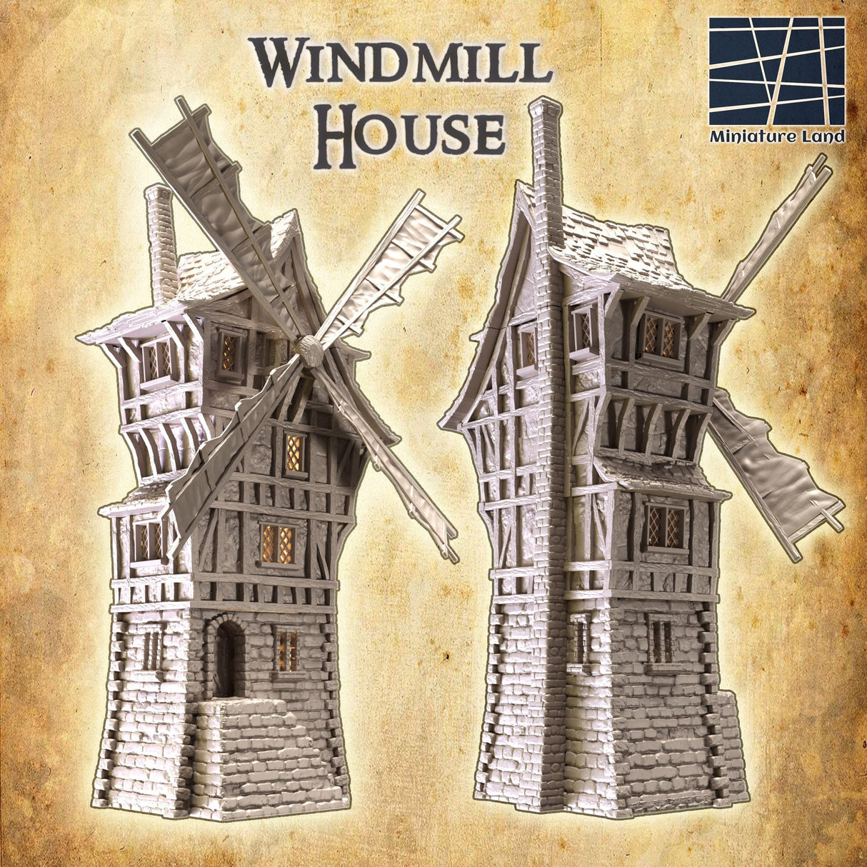 Tabletop Terrain Building Windmill House