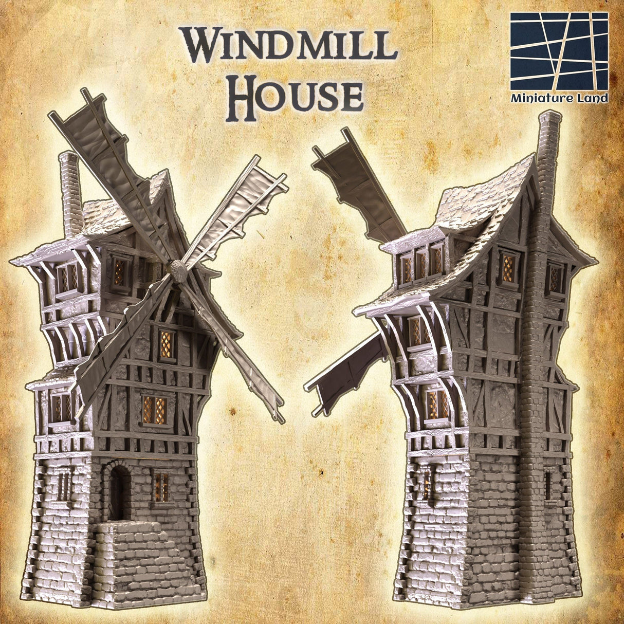 Tabletop Terrain Building Windmill House