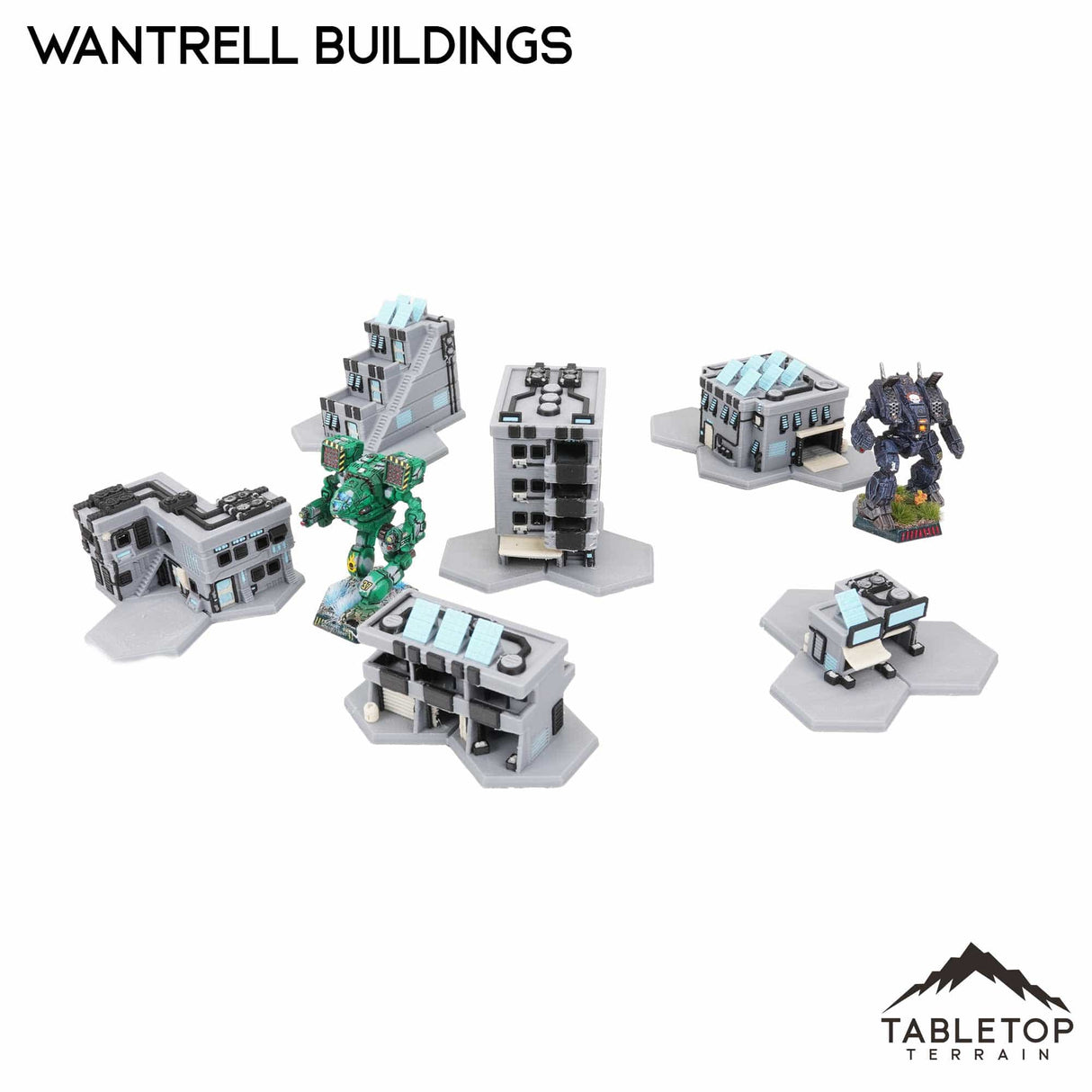 Tabletop Terrain Building With Hexes / NextGen Color Mecha City Wantrell Buildings