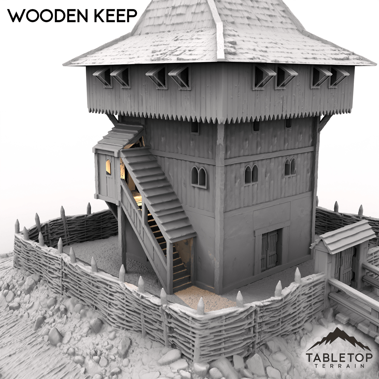 Tabletop Terrain Building Wooden Keep