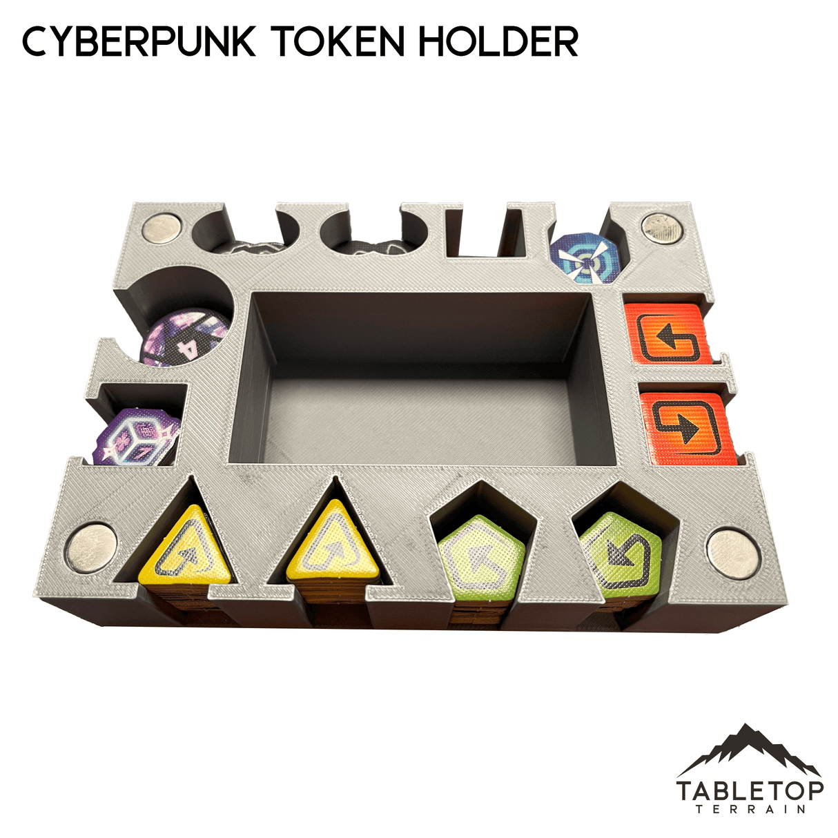 Tabletop Terrain Cyberpunk Token + Dice Holder