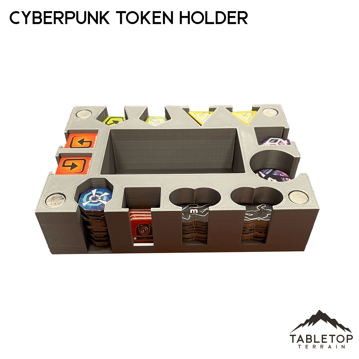 Tabletop Terrain Cyberpunk Token + Dice Holder