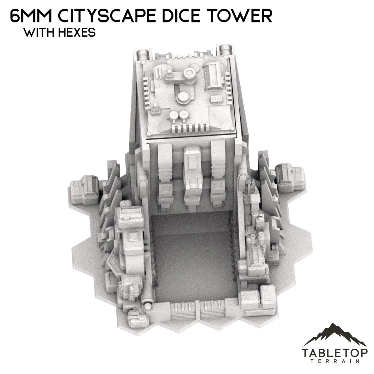 Tabletop Terrain Dice Tower 6mm Sci-Fi Cityscape Dice Tower Terrain