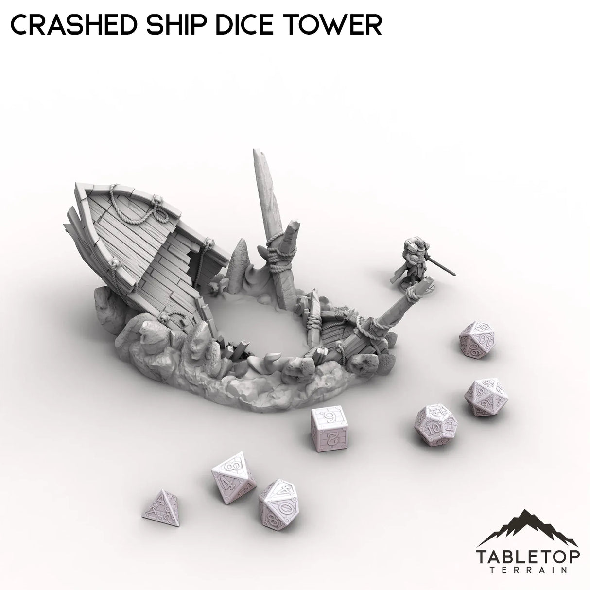 Tabletop Terrain Dice Tower Crashed Ship Dice Tower