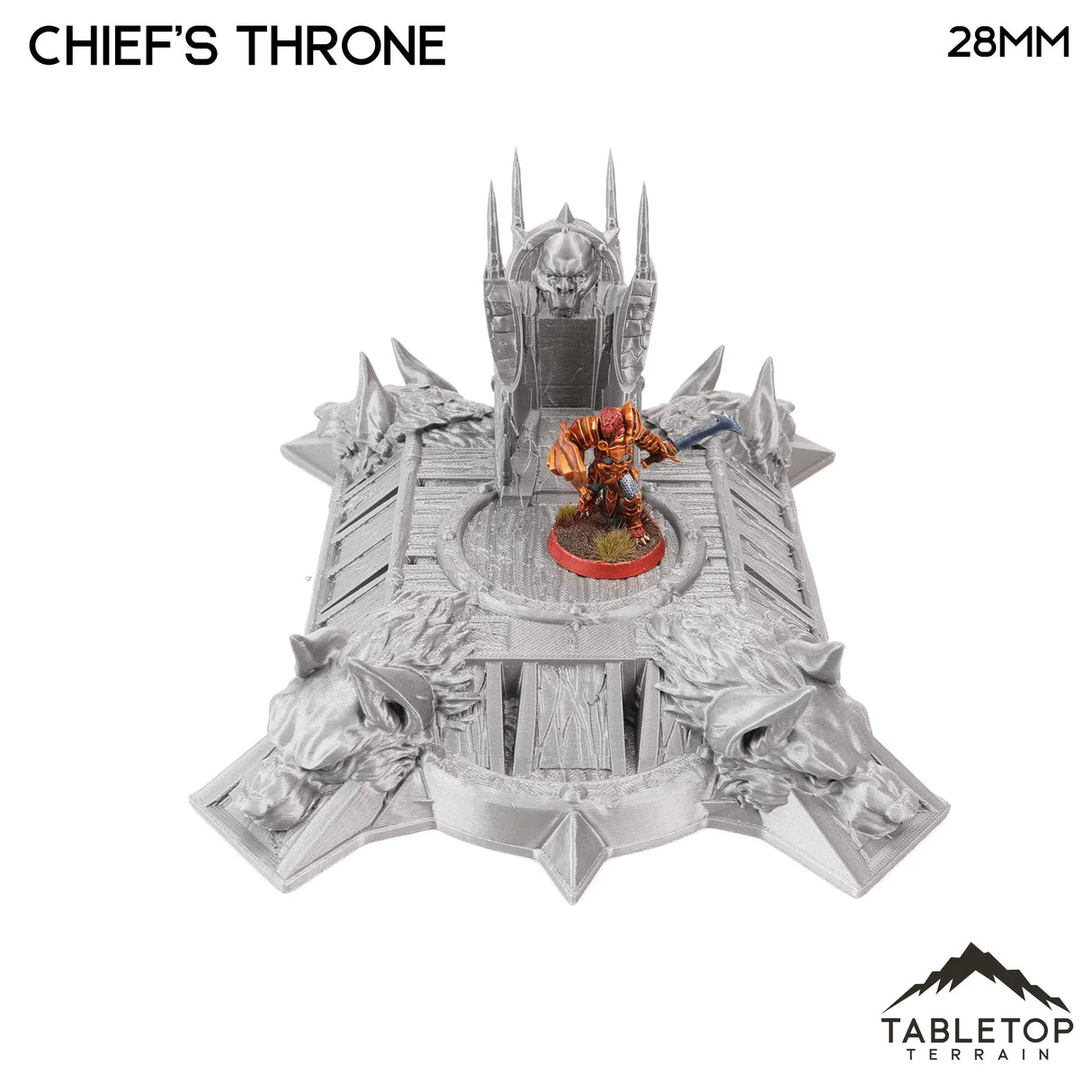 Tabletop Terrain Dungeon Terrain 32mm / Chief's Throne Orc Camp - Thematic Dungeon Terrain