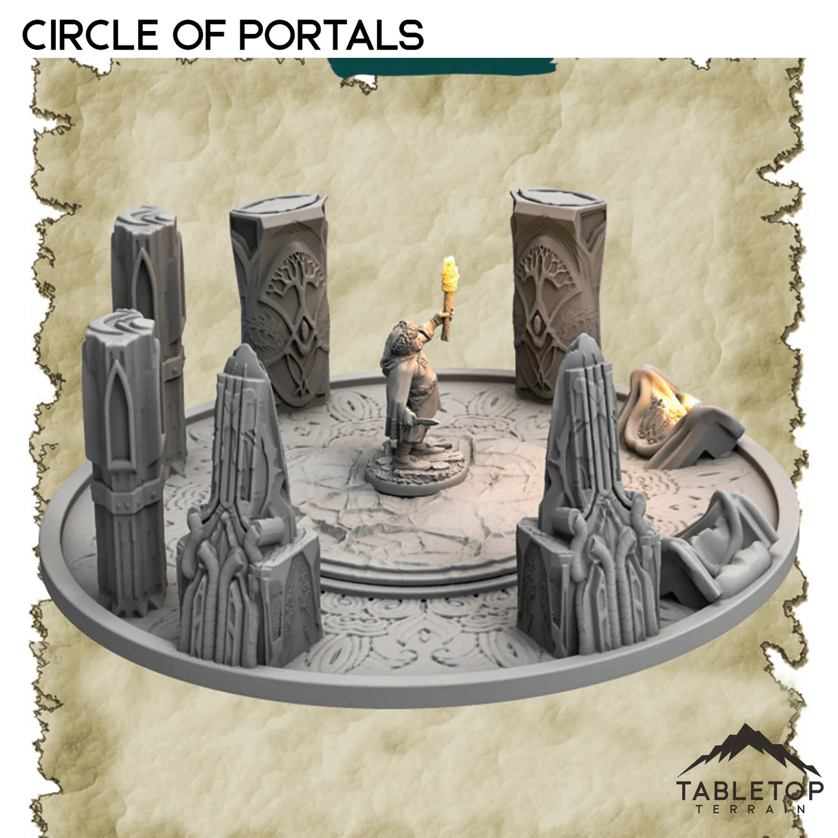Tabletop Terrain Dungeon Terrain 32mm / Circle of Portals Portals - Thematic Dungeon Terrain