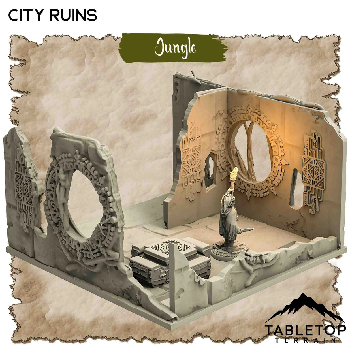 Tabletop Terrain Dungeon Terrain 32mm / City Ruins A Trek Through the Jungle - Thematic Dungeon Terrain