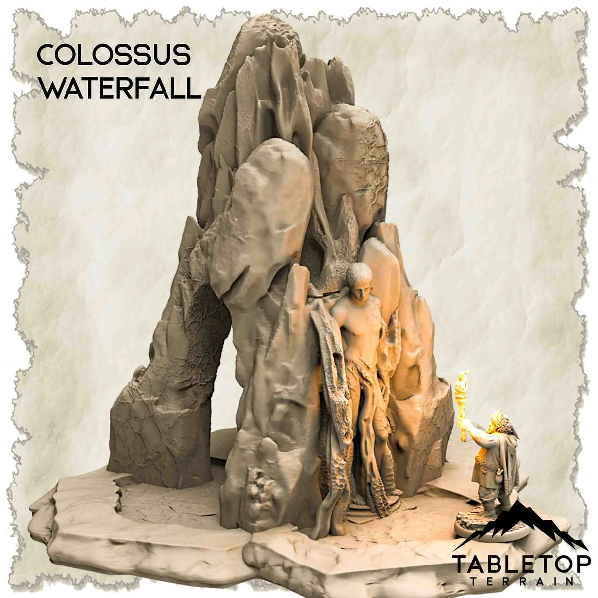 Tabletop Terrain Dungeon Terrain 32mm / Colossus Waterfall Sunken Ruins - Thematic Dungeon Terrain