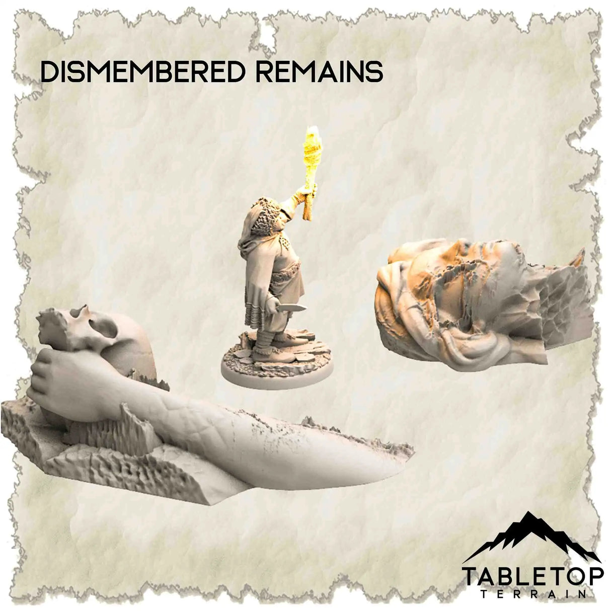 Tabletop Terrain Dungeon Terrain 32mm / Dismembered Remains A Wilderness where Angels have Fallen - Thematic Dungeon Terrain