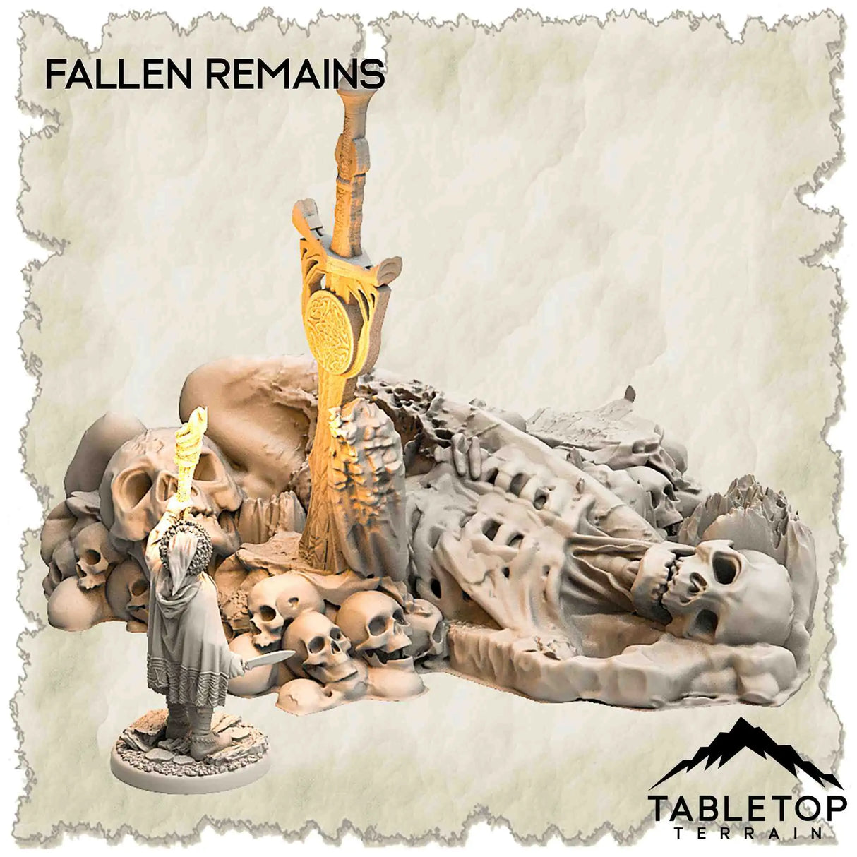 Tabletop Terrain Dungeon Terrain 32mm / Fallen Remains A Wilderness where Angels have Fallen - Thematic Dungeon Terrain