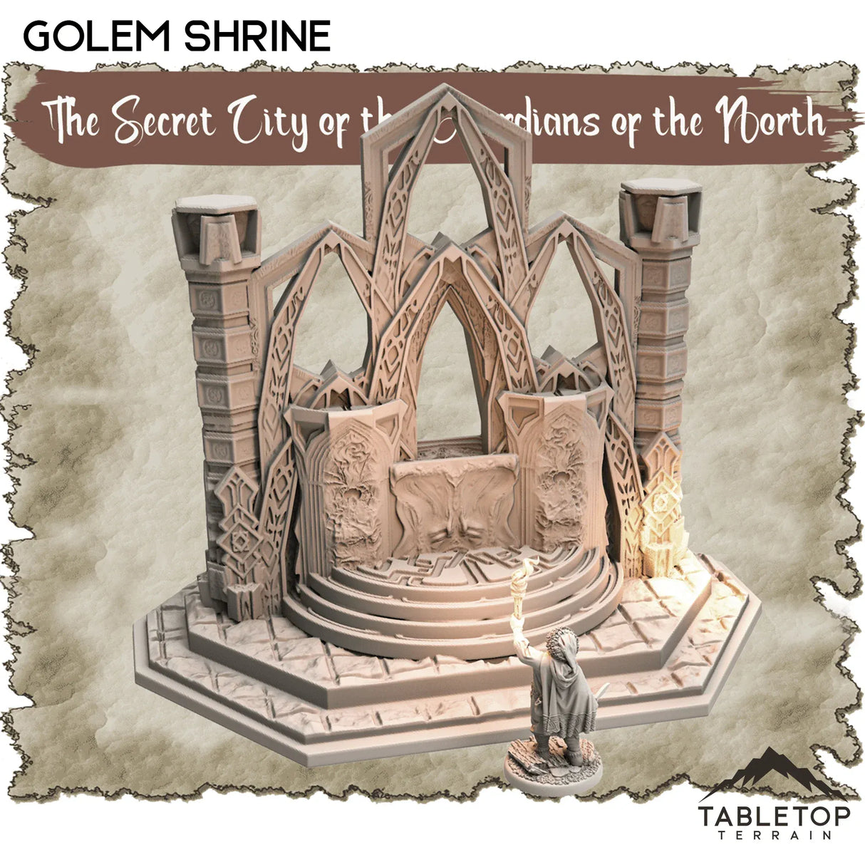 Tabletop Terrain Dungeon Terrain 32mm / Golem Shrine The Secret City of the Guardians of the North - Thematic Dungeon Terrain