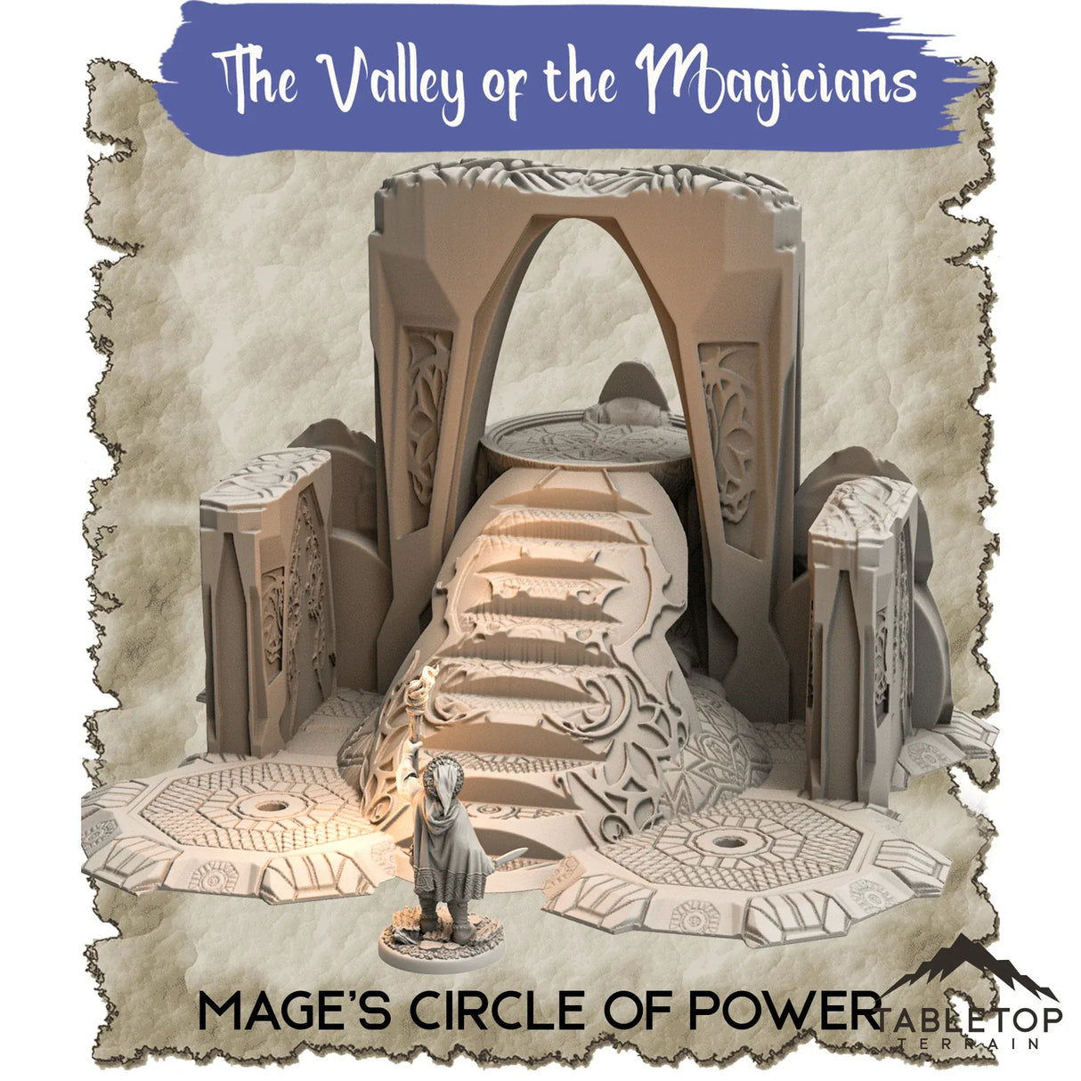 Tabletop Terrain Dungeon Terrain 32mm / Mage's Circle of Power The Valley of Magicians - Thematic Dungeon Terrain