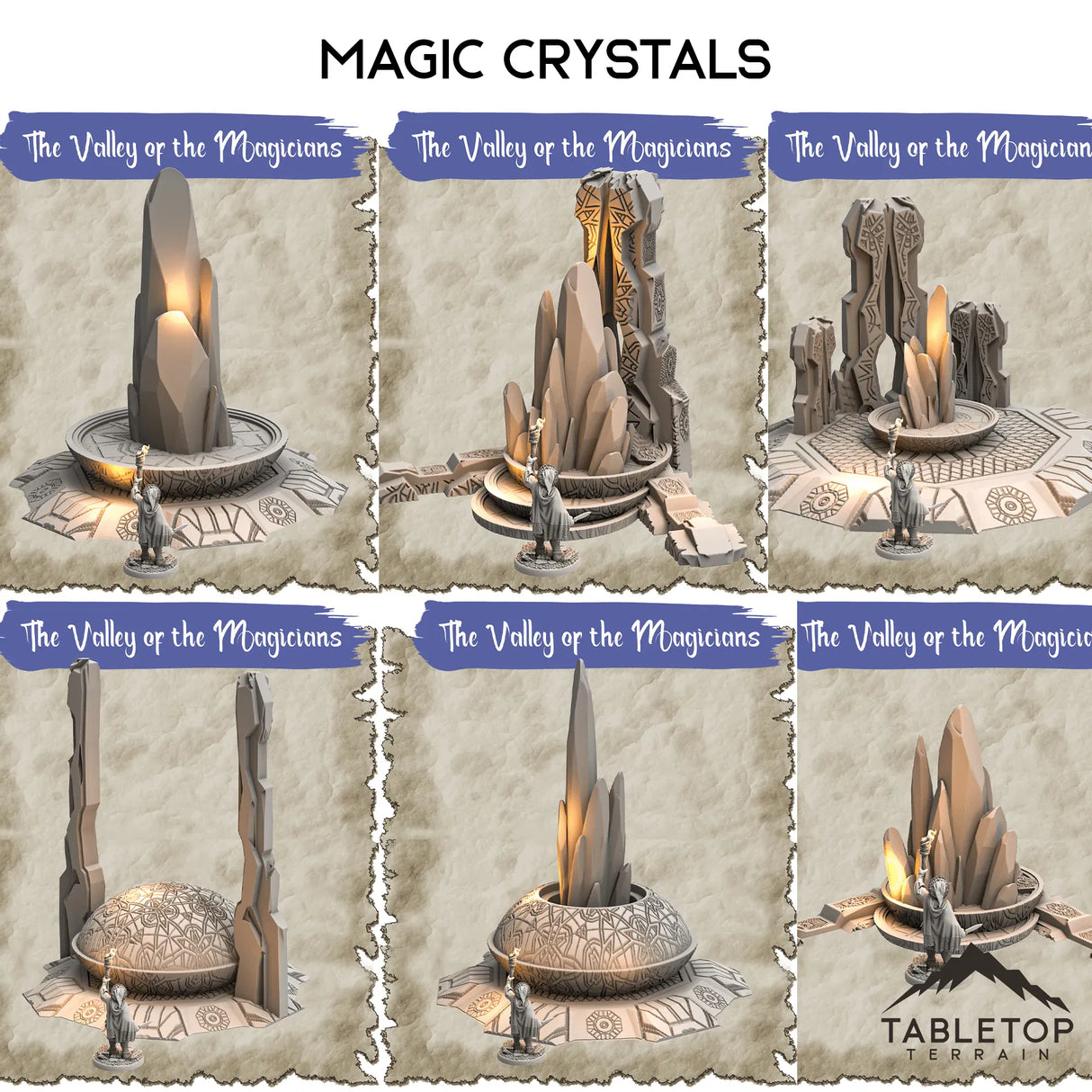 Tabletop Terrain Dungeon Terrain 32mm / Magic Crystals The Valley of Magicians - Thematic Dungeon Terrain