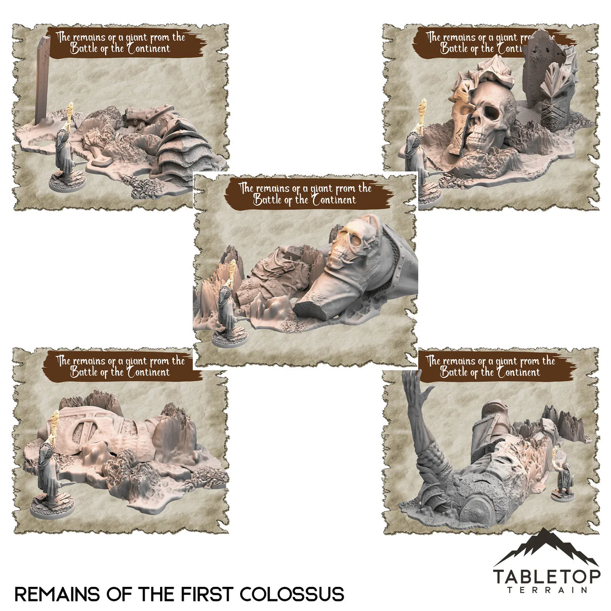 Tabletop Terrain Dungeon Terrain 32mm / Remains of the First Colossus The Remains of a Giant from the Battle of the Continent Dungeon Terrain