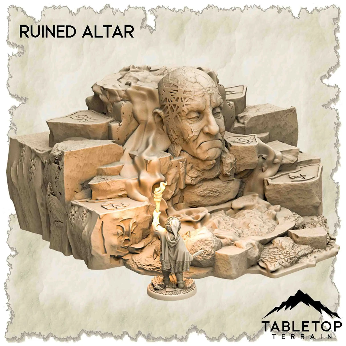Tabletop Terrain Dungeon Terrain 32mm / Ruined Altar Sunken Ruins - Thematic Dungeon Terrain