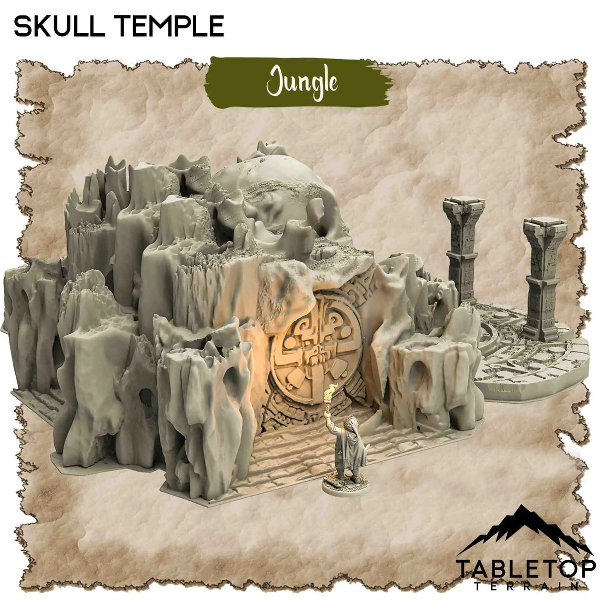Tabletop Terrain Dungeon Terrain 32mm / Skull Temple A Trek Through the Jungle - Thematic Dungeon Terrain