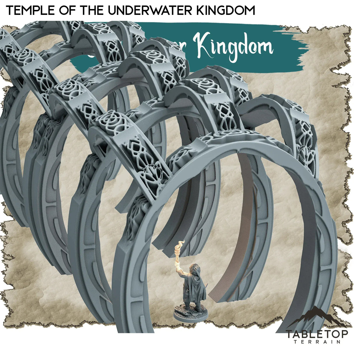 Tabletop Terrain Dungeon Terrain 32mm / Temple of The Underwater Kingdom Underwater Kingdom - Thematic Dungeon Terrain