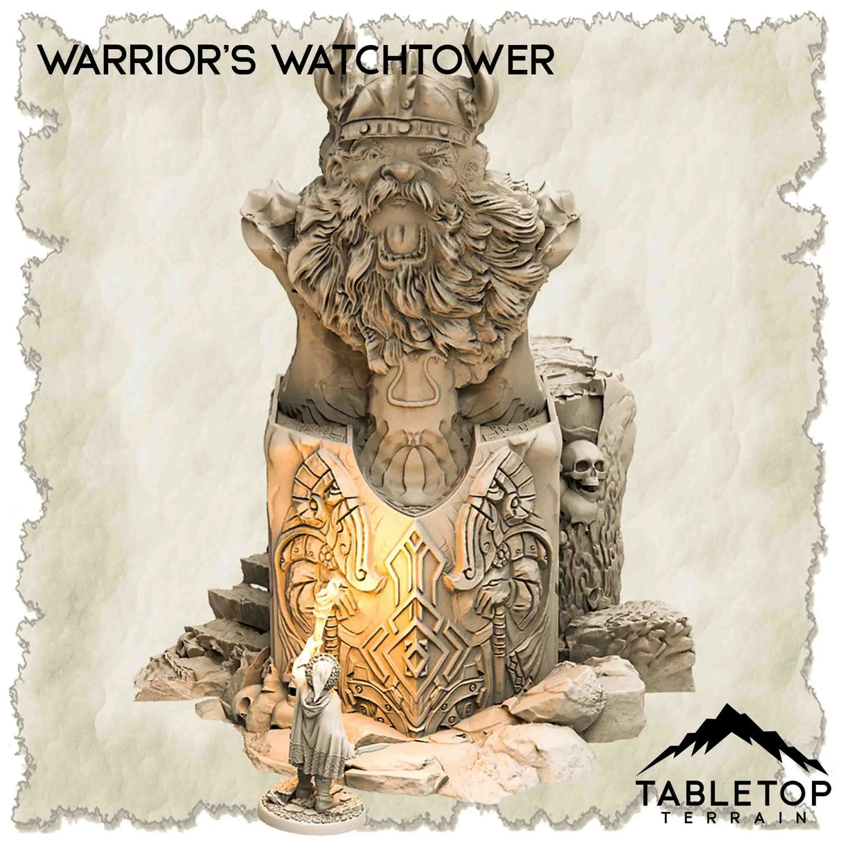 Tabletop Terrain Dungeon Terrain 32mm / Warrior's Watchtower Burial Ground of the Underground Kingdom - Thematic Dungeon Terrain