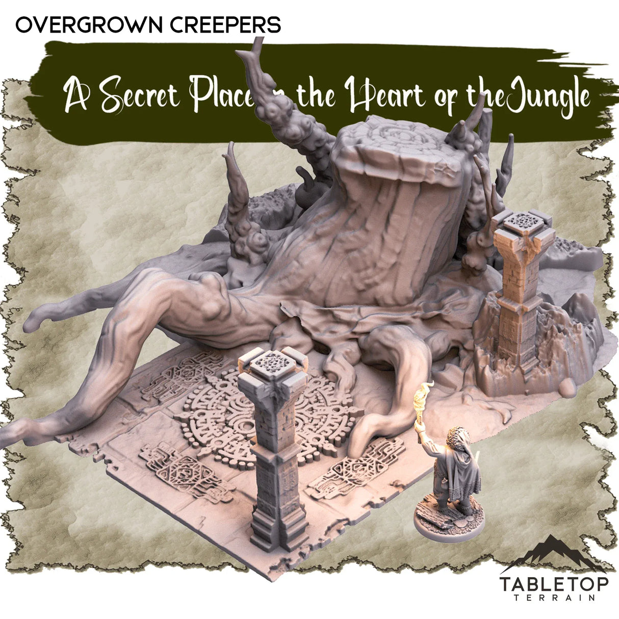 Tabletop Terrain Dungeon Terrain A Secret Place in the Heart of the Jungle - Thematic Dungeon Terrain