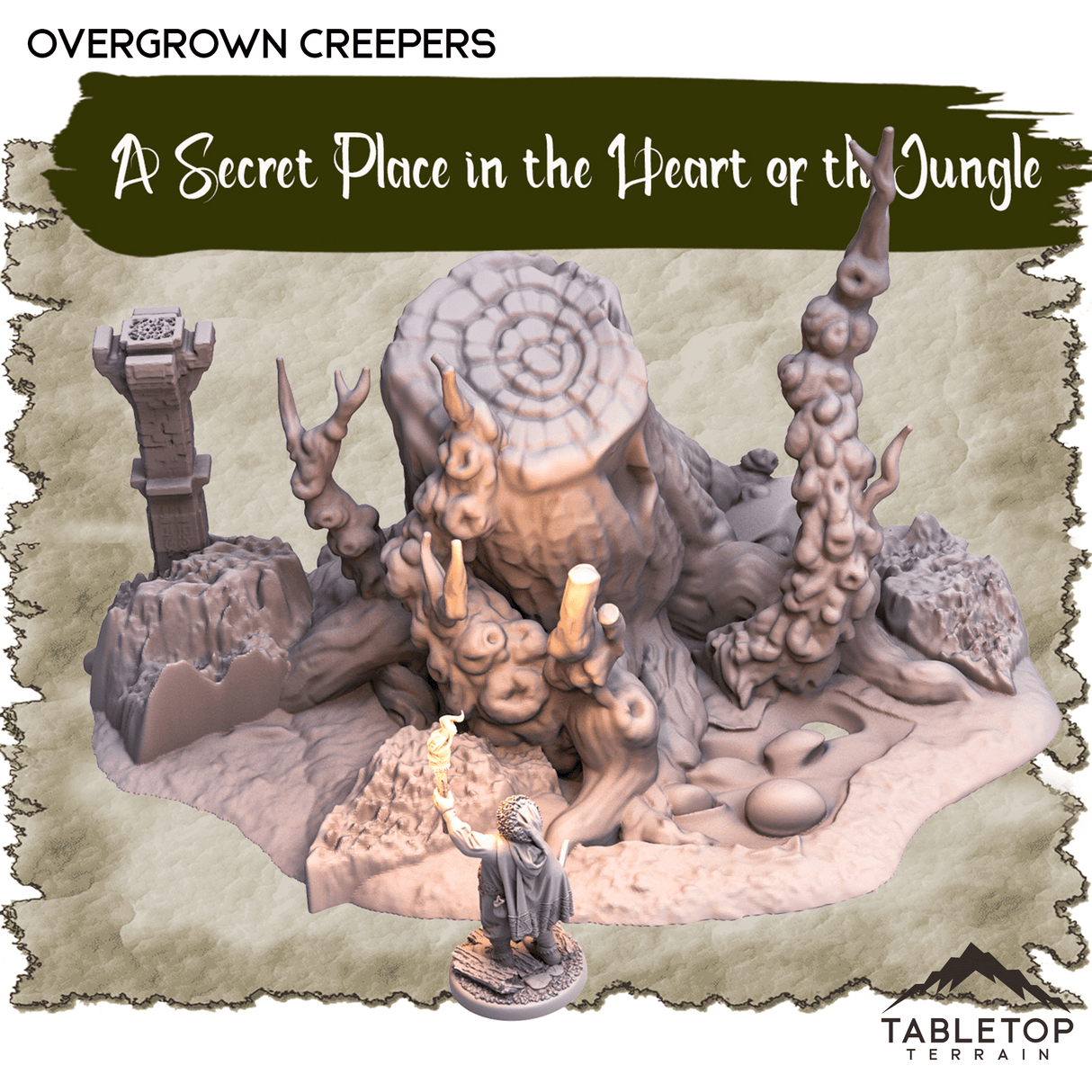 Tabletop Terrain Dungeon Terrain A Secret Place in the Heart of the Jungle - Thematic Dungeon Terrain
