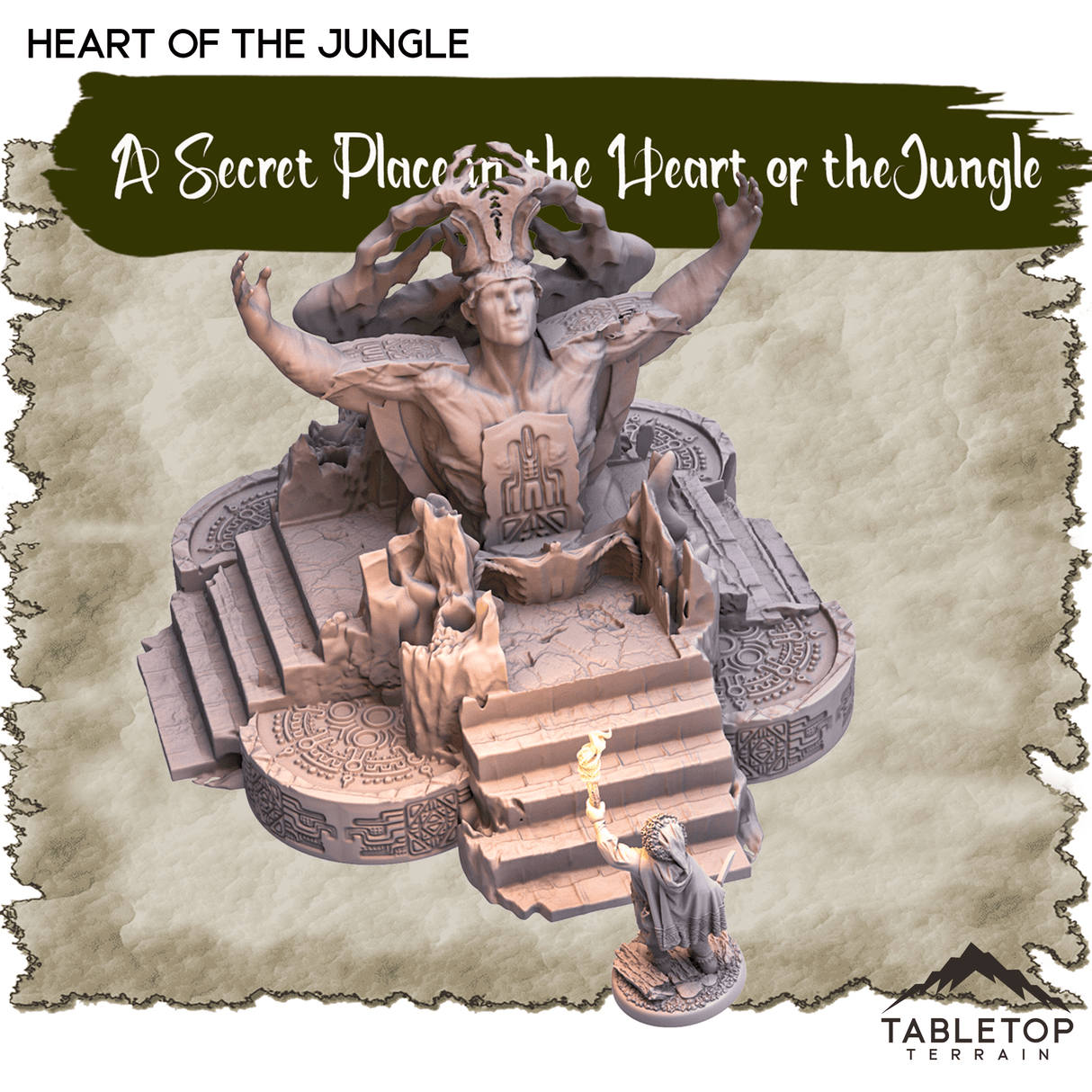 Tabletop Terrain Dungeon Terrain A Secret Place in the Heart of the Jungle - Thematic Dungeon Terrain