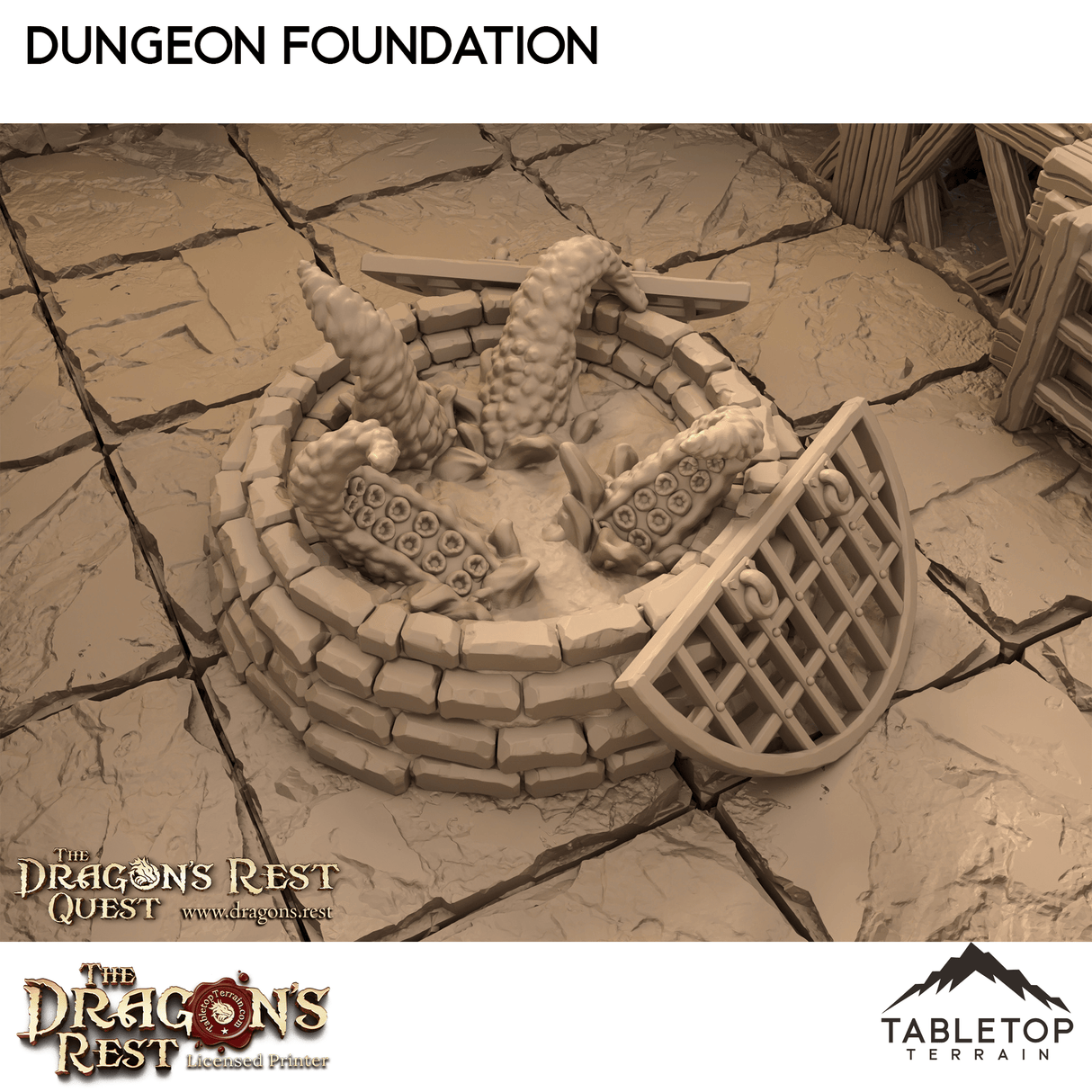 Tabletop Terrain Dungeon Terrain Dungeon Foundation Gaming Board Compatible with HeroQuest First Light