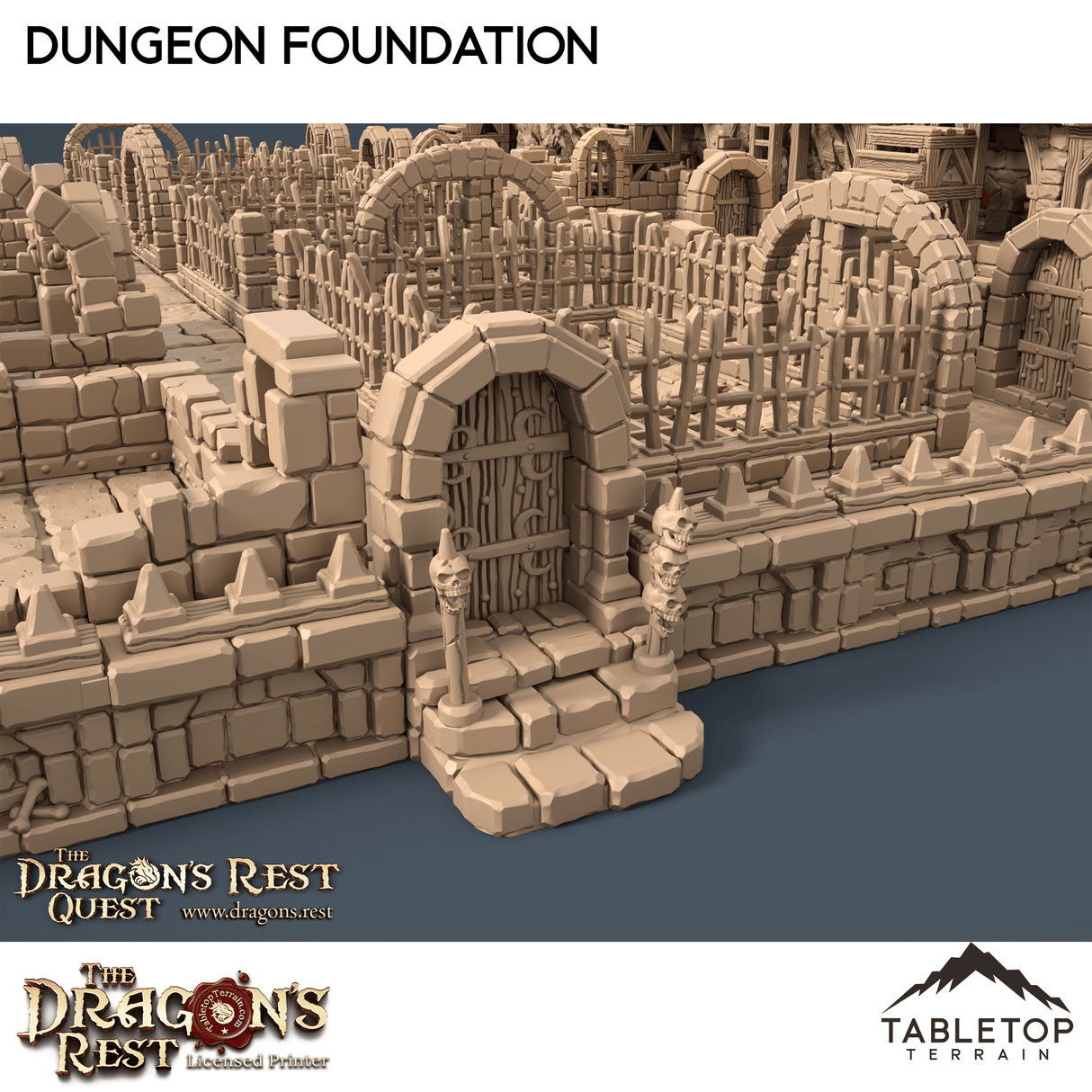 Tabletop Terrain Dungeon Terrain Dungeon Foundation Gaming Board Compatible with HeroQuest First Light