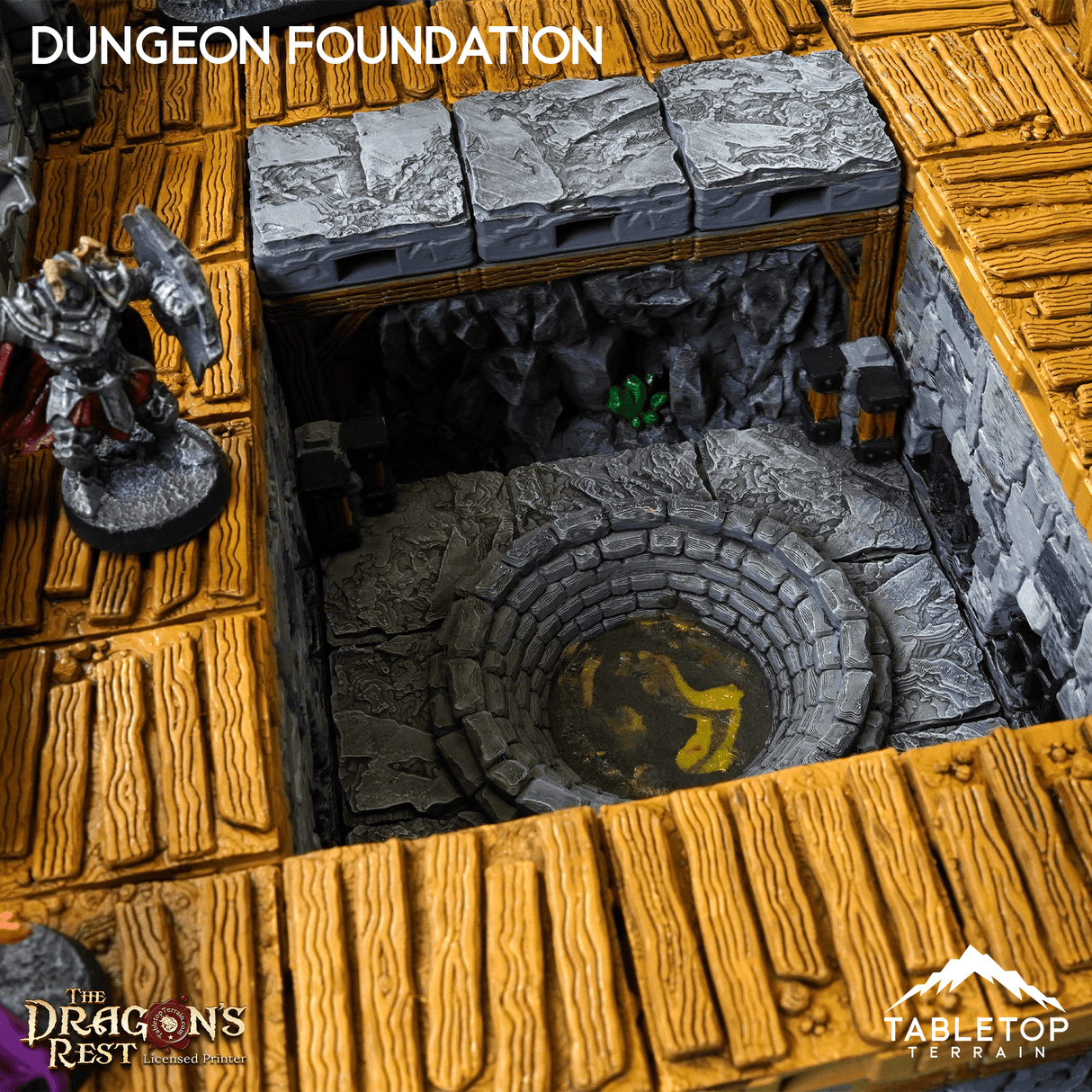 Tabletop Terrain Dungeon Terrain Dungeon Foundation Gaming Board Compatible with HeroQuest First Light