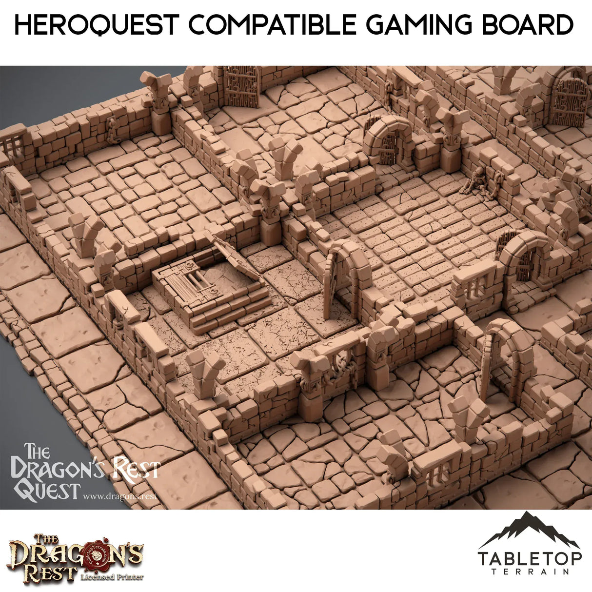 Tabletop Terrain Dungeon Terrain Dungeon Gaming Board Compatible with HeroQuest