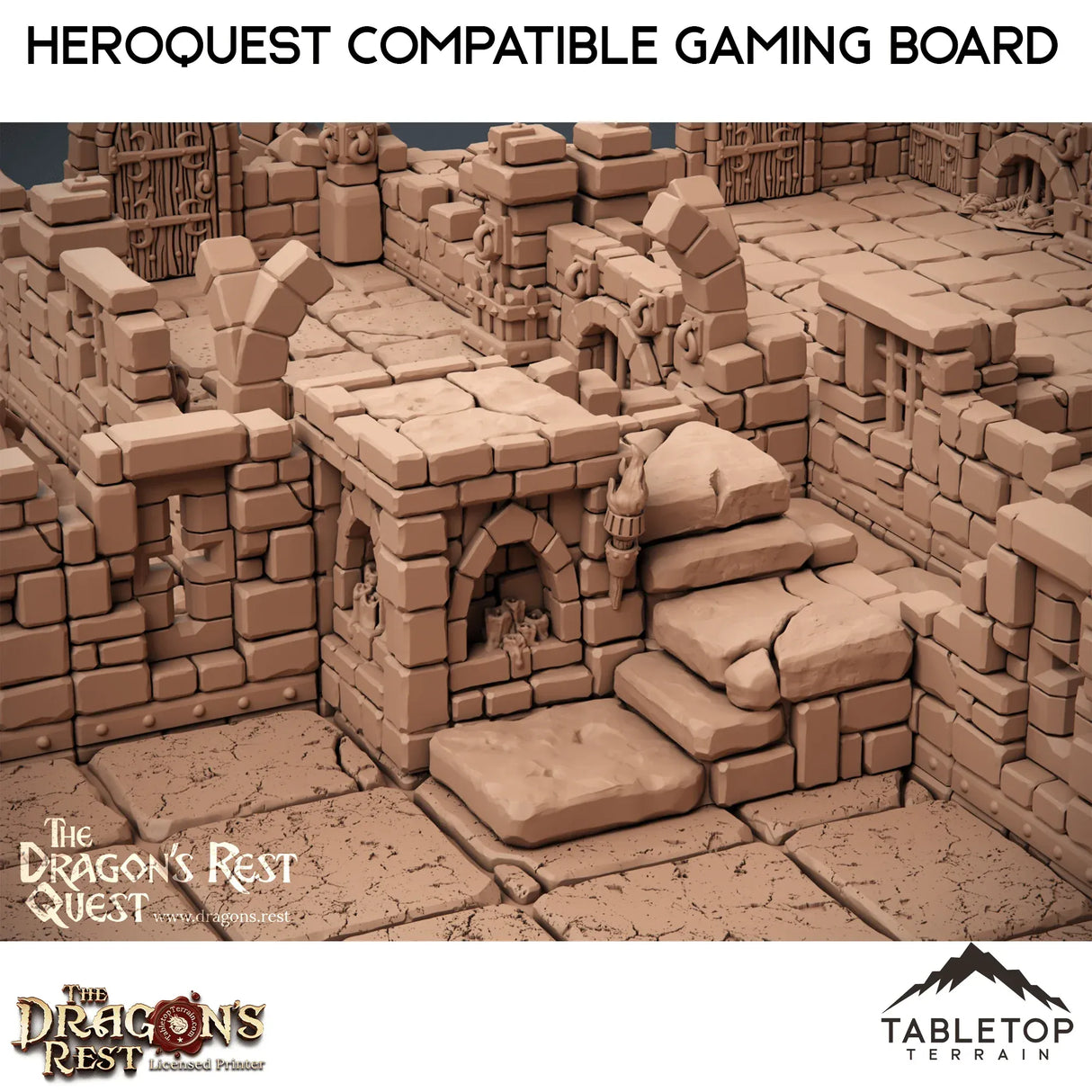 Tabletop Terrain Dungeon Terrain Dungeon Gaming Board Compatible with HeroQuest