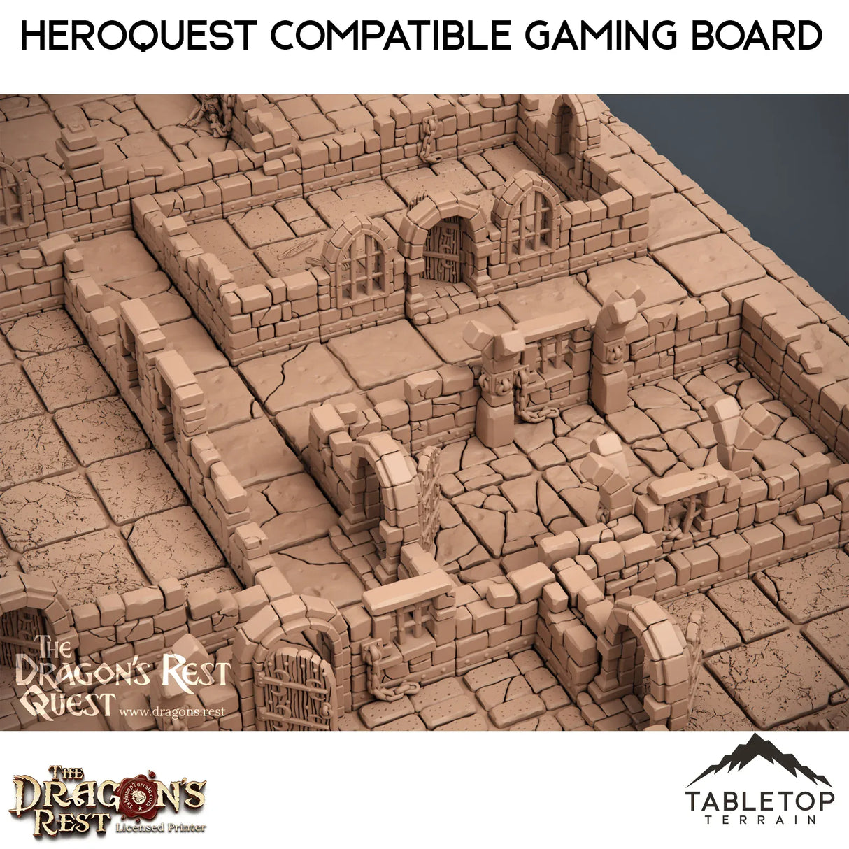 Tabletop Terrain Dungeon Terrain Dungeon Gaming Board Compatible with HeroQuest