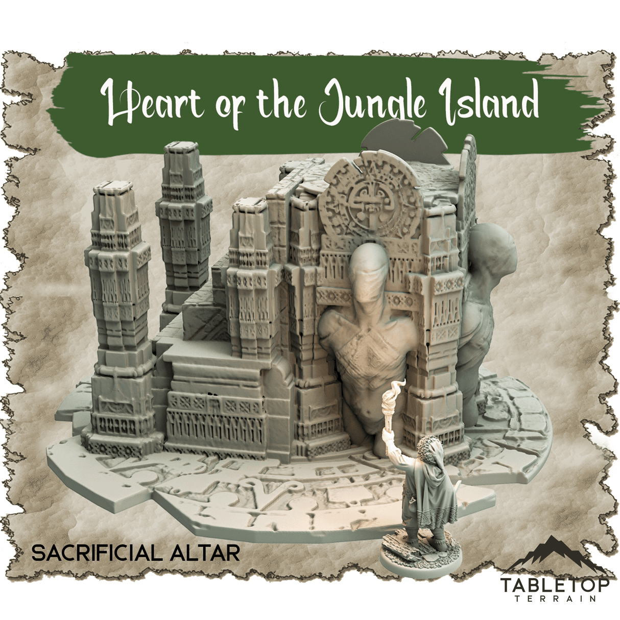 Tabletop Terrain Dungeon Terrain Heart of the Jungle Island - Thematic Dungeon Terrain