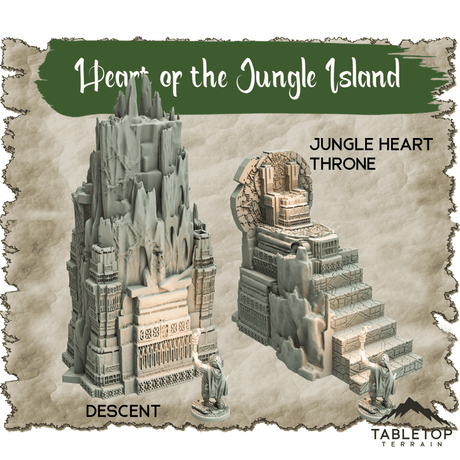 Tabletop Terrain Dungeon Terrain Heart of the Jungle Island - Thematic Dungeon Terrain