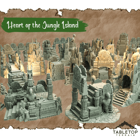 Tabletop Terrain Dungeon Terrain Heart of the Jungle Island - Thematic Dungeon Terrain